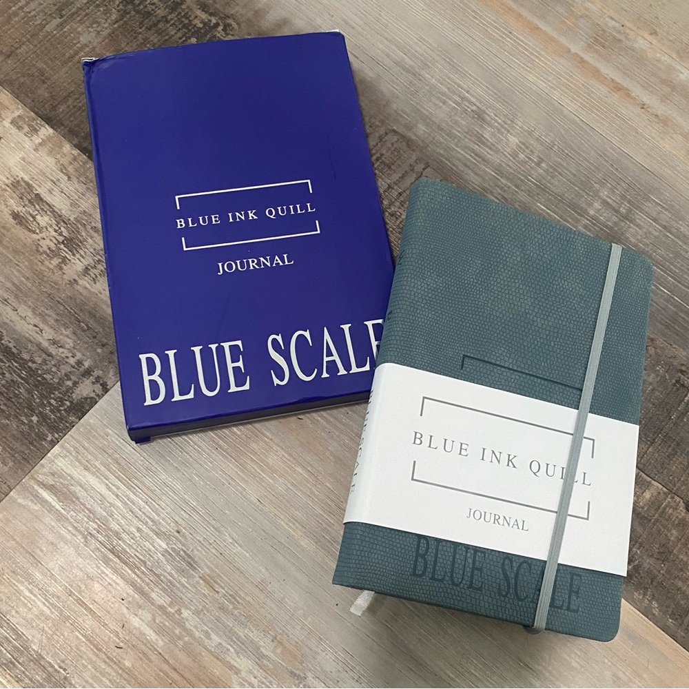 Blue Ink Quill Journal Set